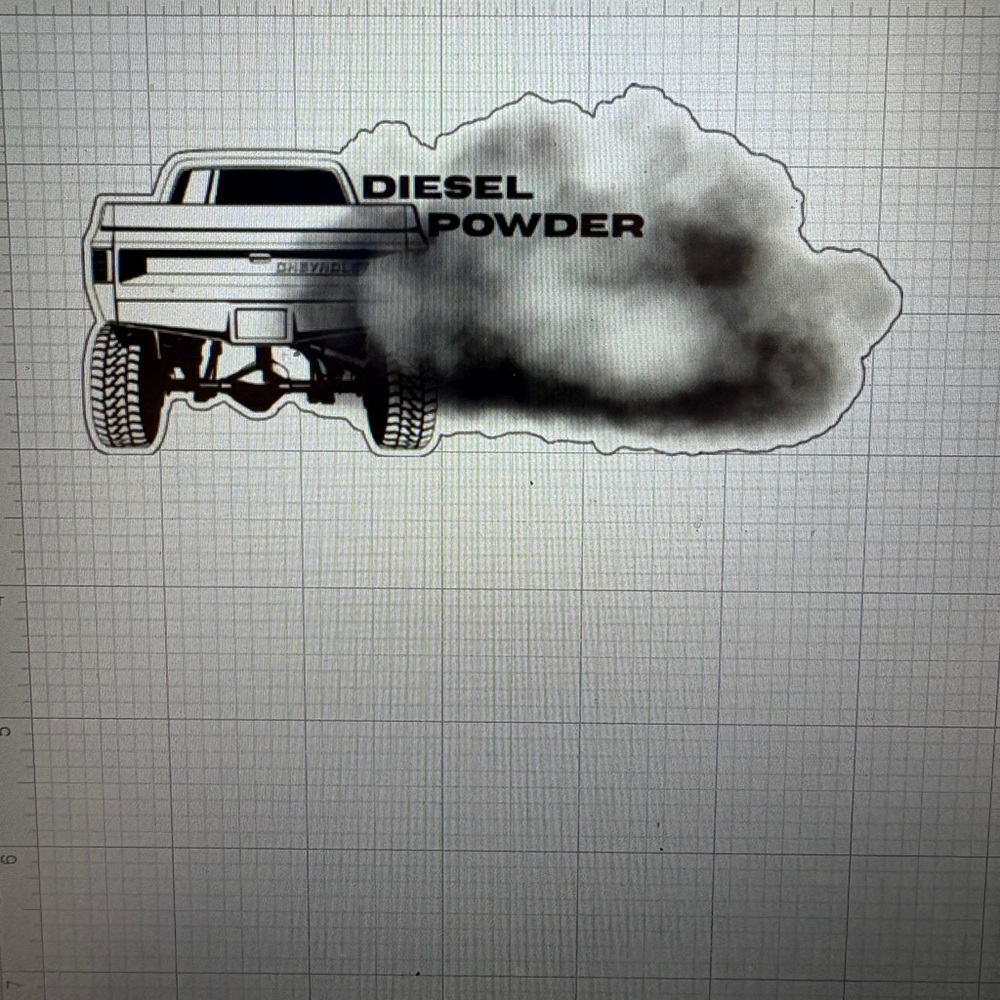 Diesel Powder Truck Sticker